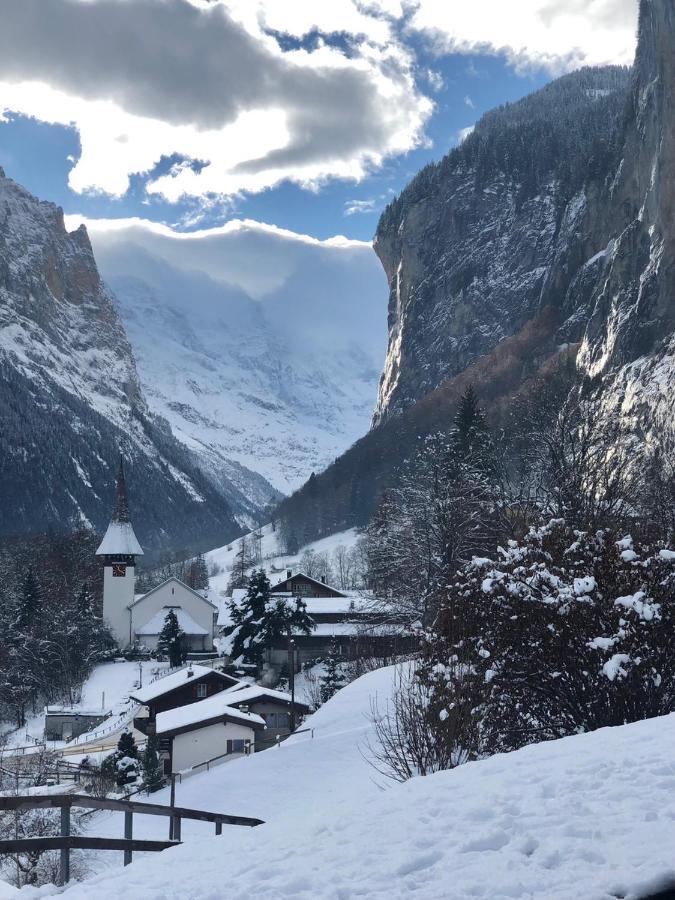 Ferienwohnung Chalet Pironnet With Best Views, Charm And Comfort! Lauterbrunnen Exterior foto