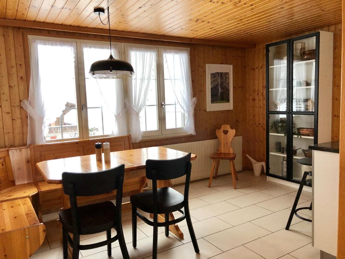 Ferienwohnung Chalet Pironnet With Best Views, Charm And Comfort! Lauterbrunnen Exterior foto